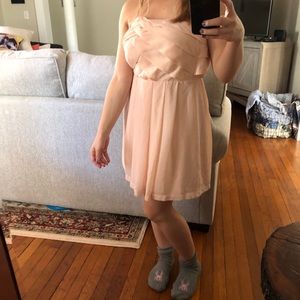 Express strapless chiffon dress